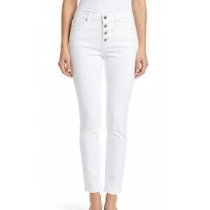 Madewell 10" High-Rise Skinny‎ Crop — White 27 NWT (Button Fly)